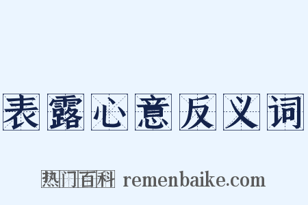 表露心意反义词是什么意思的图片